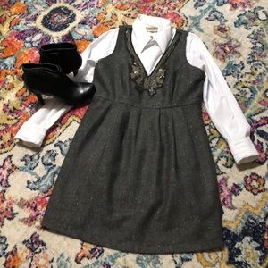 Silence & Noise Anthropologie Beaded Wool Jumper